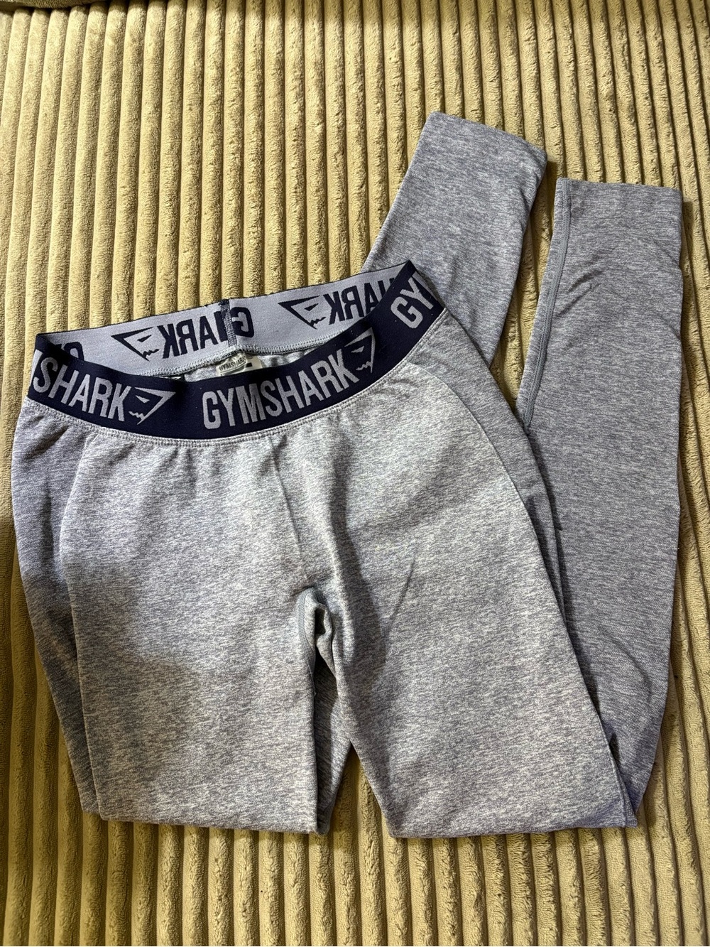 Gymshark Purple/Grey Leggings with Branded Waistband